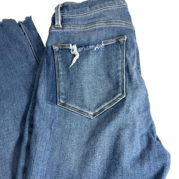 Frame Denim Le High Skinny Distressed Raw Hem Cropped Jeans Sz 28 - Picture 6 of 13
